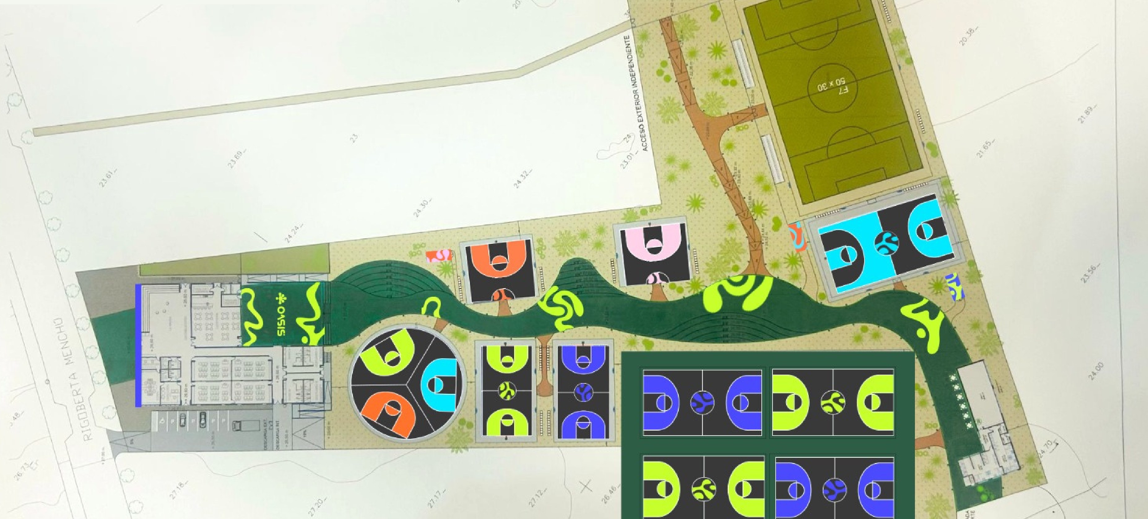 Plano de construcción fase 1 de Oasis Málaga